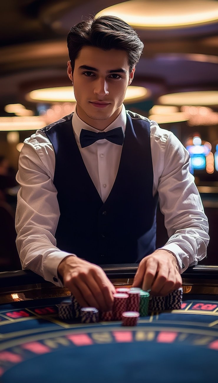 Live dealer and slot game interface on mobile screen